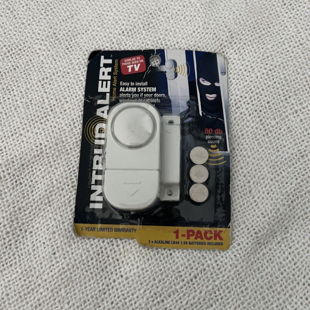 INTRUD ALERT - Battery Door Alarm System Window Cabinet House Security New
